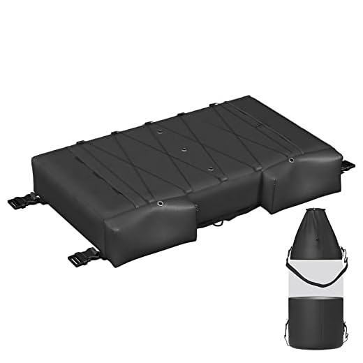 VEVOR T-Top Storage Bag, for 6 Type II Life Jackets, w/a Boat Trash Bag, 600D Oxford Fabric Life Vests Storage Bag for Most T-Top Boats, Bimini Tops and Pontoon Tops (Life Jackets not Included)