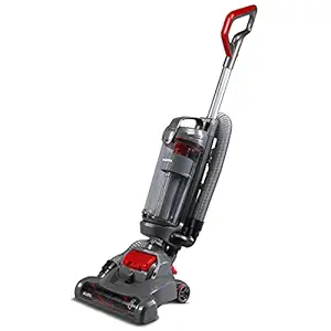 AGARO Royal Upright Bagless Vacuum Cleaner, for Home Use, Pet Hair Removing, Cyclonic Suction System, 75 Air Watts Suction Power, Rolling Brush, Dry Vacuuming, 170 degree Swivel Steering, Grey and Red