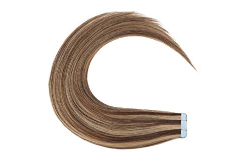 16 INCH #4&27 HIGHLIGHTED 30G TAPE IN HUAMN HAIR EXTENSIONS