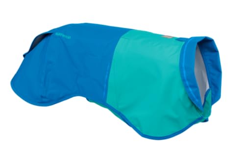 Ruffwear, Sun Shower Dog Raincoat, All-Weather Jacket, Waterproof, Windproof & Lightweight, Blue Dusk, Large