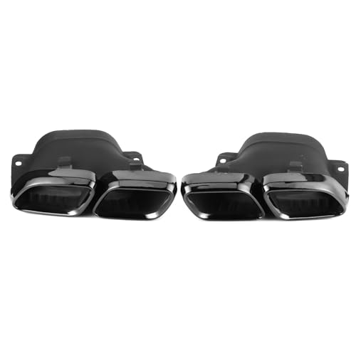 Embouts D'échappement Chromés Quad, Accessoire de Voiture de Mise à Niveau pour MercedesAMG C63/S W205 C205 PreFacelift 20152018 Saloon Estate Coupé Cabriolet (Noir