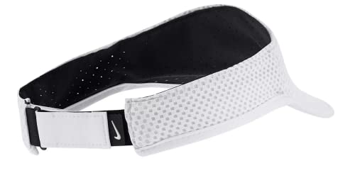 Nike Women’s Aerobill Dri-Fit Adv Run Adjustable Visor Breathable White #TOP1