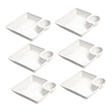Photo Gallery healifty 6 pezzi piatti divisi per snack con scomparti e separatori vassoio antipasti plastica bianco piatto insalata e dip per chips verdure e design impilabile e infrangibile per Photo Gallery healifty 6 pezzi piatti divisi per snack con scomparti e separatori vassoio antipasti plastica bianco piatto insalata e dip per chips verdure e design impilabile e infrangibile per