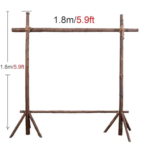 Arco de boda de madera para exteriores, 1,2 x 1,2 m, estante de flores rústicas, para ceremonia, telón de fondo para fotos, decoración de bodas, eventos, cartelería