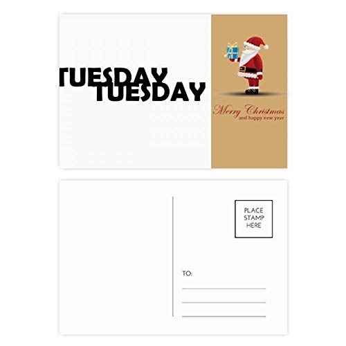 Cartes postales mardi Père Noël papier premium lot de 20 illustrations