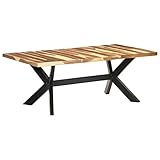 Festnight Esszimmertisch Esstisch Holz Vintage Esstisch Küchentische Küchenmöbel 200x100x75 cm Massivholz in Palisander-Optik