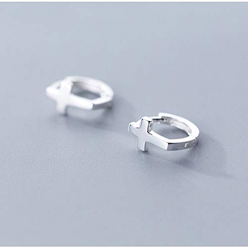 Cross Criss Sterling Silver Tiny Sleeper Hoop Earrings for Women Girls Minimalist Faith Hope Small Cartilage Tragus Huggie Hoops Cuffs Studs Fashion Jewelry Unisex Hypoallergenic4