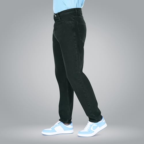 Image of Men's Straight Fit Stylish Non Stretch Mid Rise Pure Cotton Crafted with Premium Fabric Relaxed Jeans Available in Variety of Colour