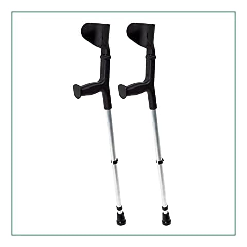 ORTONES | Pair of 2 Crutches double adjustable crutches Anatomical Handle Cover