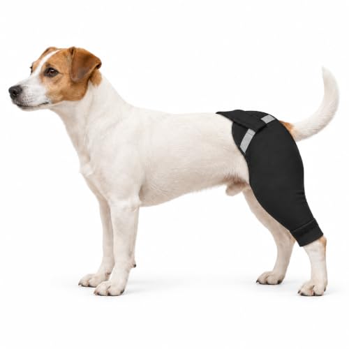 Image of Dog Rear Leg Sleeve to Stop Licking After Wound Surgery Recovery Suit