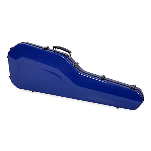 Image of Crossrock Fiberglass Electric Guitar Case for Jazz Mater Style, Navy Blue (CRF1000JMNVBL)