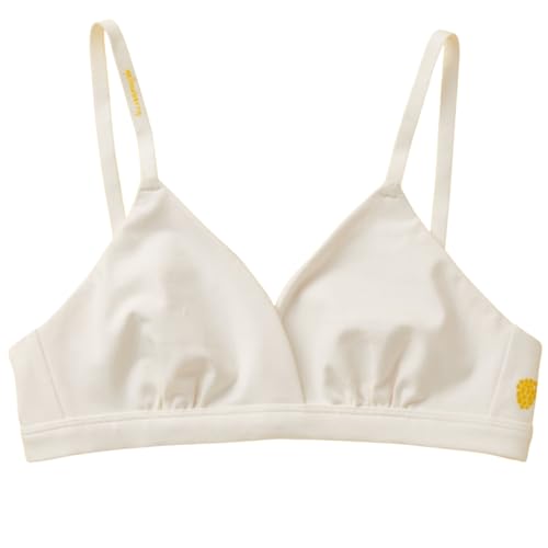 Yellowberry Butter Bra – Soft Full Coverage Everyday Bra for Girls, Tweens & Teens; Wireless, Adjustable & Convertible Straps; First Training Bra with Hook-and-Eye Closure (28 AA-C, Snowflake)