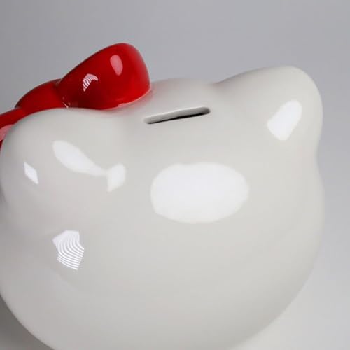 Blue Sky Clayworks Hello Kitty Iconic Red Bow Figural Head Bank, 5.5-inch Height, Home & Office Accessories, Gift, Ceramic, 23808 image 5