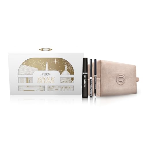 L'Oréal Paris Mascara Telescopic Classic Negro, delineador de ojos Infaillible Precision Felt 01 Black, delineador de ojos Infaillible Grip Liner Black, Beauty Champagne Terciopelo