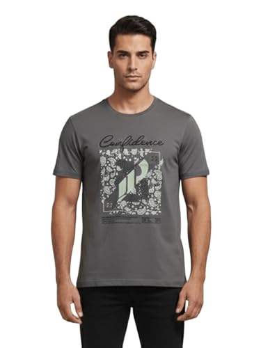 Image of Dollar Men's Pack of 1 Printed Non Zipper Round Neck T-Shirt