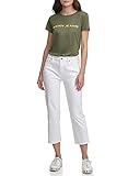  DKNY E0rl2630, Rivington Slim Straight Crop Jeans, White, 26 aux Femmes