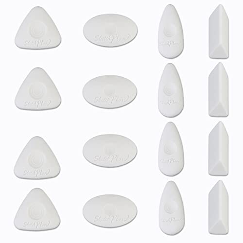Cube Eraser Pencil Eraser Vinyl White Eraser(16 Pack) Artist Eraser,With Grip,Cube Erasers,Different Shape Eraser,Eraser Kit For Drawing, Art, Painting, Sketching, Drafting Pencils #TOP13