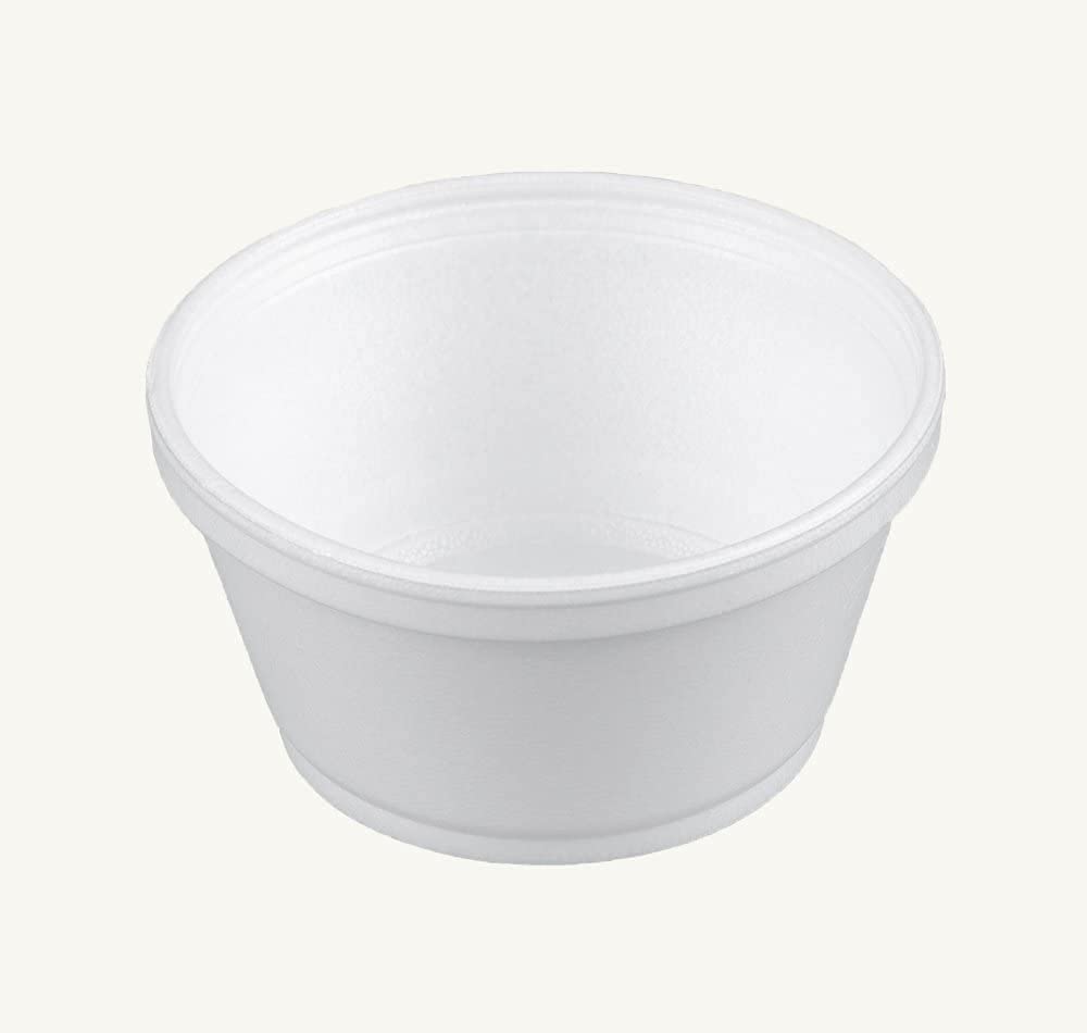 Mr Miracle 8 Ounce Foam Cup with Vented Lid in White. Hot and Cold Foods. For Ice Cream, Yogurt, Soup, Takeout, Carryout. Model MM-8SJ20/20JL (100, 8 Ounce)