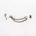 Handmade 16g 14g Pearl double chain conch ear stud, Conch hoop double chain ring, 316l surgical steel, Sold as piece