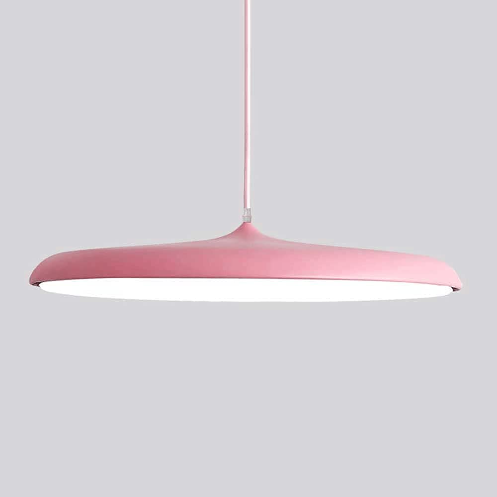 Daoke Chandelier, Modern Simple Light Ceiling Lighting Fixtures Three Tone Color LED Pendant Light, Ceiling Light for Dining Room and Living Room (Color : Pink, Size : 40cm)
