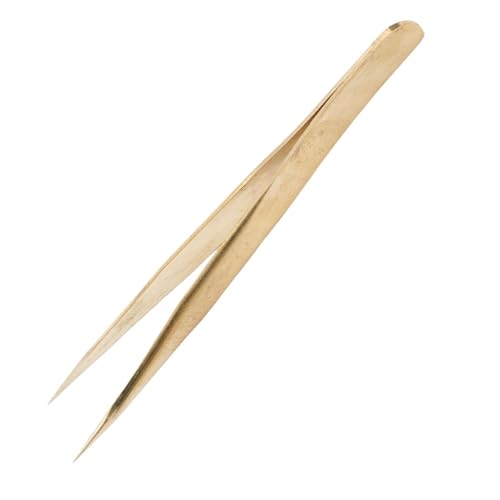 Denash Brass Tweezers, Accuracy Tip Tweezers, Fine Pointed Tips for Accurate Grasping, Ergonomic Grip Longevity, Essential Tool for Watch Repair and Bead Stringing - Image 8
