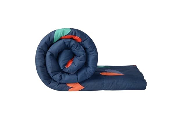 Microfiber Single Bed Blanket/AC Comforter/Duvet/Dohar | Super Soft | All Weather & Seasons | 250GSM (Blue Heart)-image-25