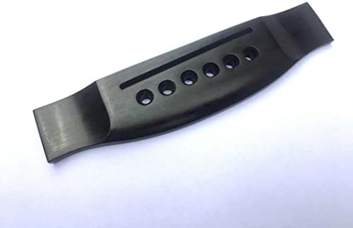 Alnicov 6-snarige gitaar trapeze staartstuk brug voor jazz archtop gitaar vervanging - zwart