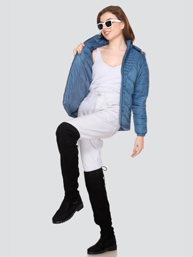 Image of RARE TIMES Women's Stylish Solid Full Sleeves Jacket | Winter Wear Quilted Jacket for Travelling | Regulaer Fit Puffer Jacket For Women
