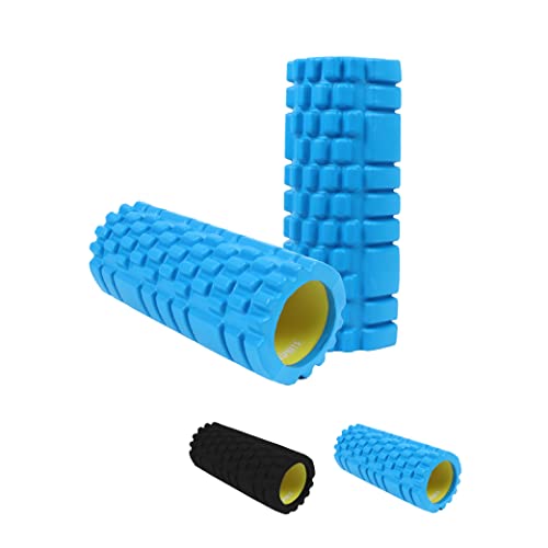 Calma Dragon Foam Roller, Rodillo Masaje Muscular, Rulo para Pilates, Yoga, Masajes de Espalda, Masajeador Miofascial, Mejora la Circulación sanguínea Fitness (34cm x 14cm diámetro) (Azul)