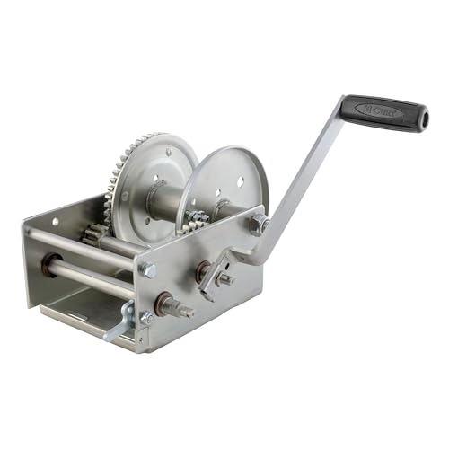 CURT 29538 Hand-Crank 2-Speed Winch, 3,800 lbs, 5.1:1 High, 15.8:1 Low Gear Ratio, 9.6" Handle by CURT - Used condition - US$124.21