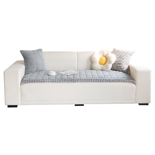 Fuzzy Pet Housse canapé 3 places, gris clair, 28x83 po