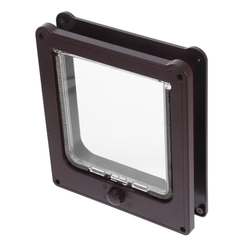 ifundom Lockable Cat Door Outdoor Pet Door for Small Dogs Cats Weatherproof Abs Small Dog Flap Window Insert