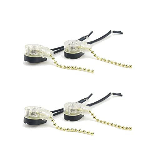 DAGIJIRD 4 Pack Durable Wall Light Pull Rope Switch Chain Cord Controller for Showroom Home Ceiling Fan Lamp Replacement Parts