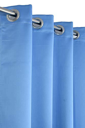 Image of Premium Blackout Solid Curtain for Home 100% Opaque Curtains for Long Door 9 Feet,Pack of 3,Sky