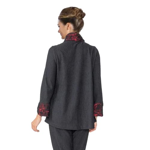 IC Collection Lace Trim Scarf Jacket3