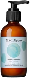 Mad Hippie Cream Cleanser – Gentle Formula with Hyaluronic Acid, Jojoba Oil & Green Tea, Skin Barrier Protection, 4 Oz Ea