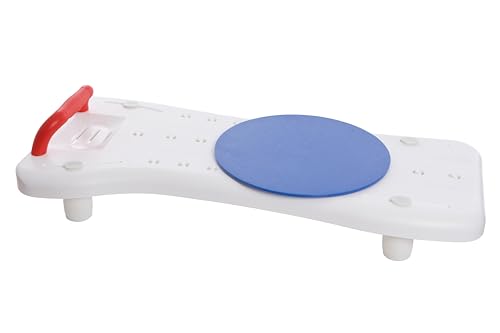 Tabla de baño con asiento giratorio de 360 grados para ancianos, banco de baño ajustable resistente, tabla de transferencia con mango de agarre, alta capacidad de peso, asiento de baño para adultos