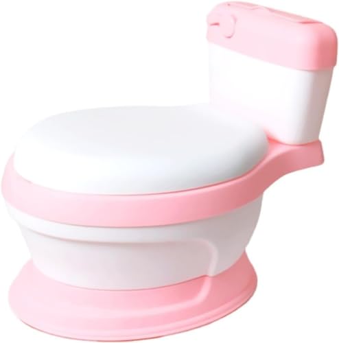 Heuitgs 子供用 おまる 洋式 トイレ トレーニング 便座 ベビー キッズ 6ヶ月〜6歳 座面クッション 練習 (ピンク)