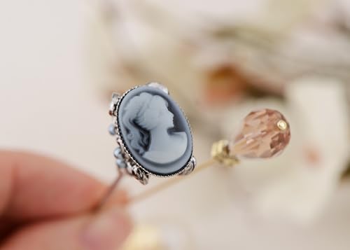 Image of Alilang 3Pcs Vintage Style Hat Lapel Brooch Pins with Flexible Bendable Design for Secure Fit on Hats, Scarves, and Suits