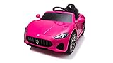 mini cooper elettrica per bambini prezzo Luci led suoni e musica TOYSCAR electronic way to drive Macchina Elettrica per Bambini 12V Maserat GranCabrio Rosa con Sedile in Pelle Telecomando Porte apribili LED e Suoni Mp3