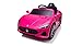 TOYSCAR electronic way to drive Macchina Elettrica per Bambini 12V Maserat GranCabrio Rosa con Sedile in Pelle Telecomando Porte apribili LED e Suoni Mp3