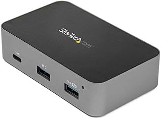 StarTech.com 4-Port USB C Hub - USB 3.1 Gen 2 (10Gbps) - 3x USB-A & 1x USB-C - Powered - Universal Power Adapter Included (HB31C3A1CS)
