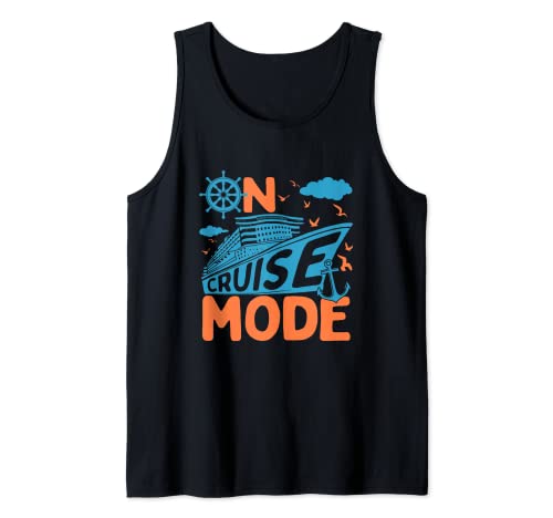 On Cruise Mode T-Shirt Kreuzfahrt Urlaub Familie Trendy Tank Top