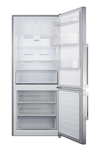 Summit FFBF283SS 28" Wide Bottom Freezer Refrigerator, 14 cu.ft, Stainless Steel Door, LED Lighting, ENERGY STAR Certified, Perfect for Apartments and Small Kitchen- Without Icemaker on Fridge.com