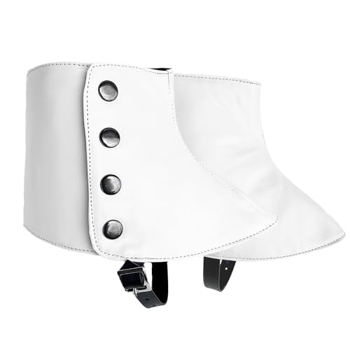 Gangster Spats 20s Stivali in Pelle da Uomo Snap Spats