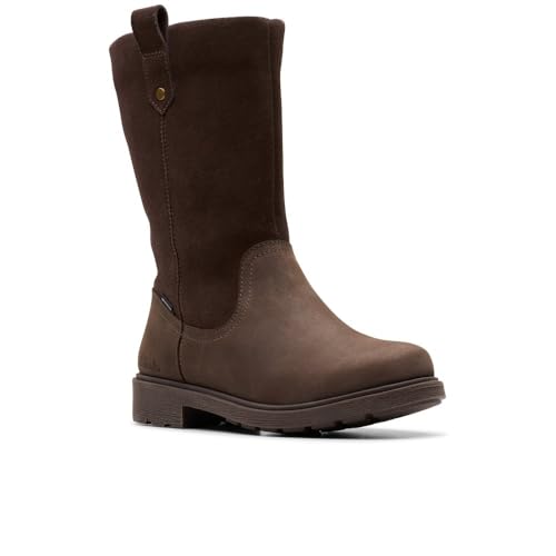 Bottes en cuir pour fille Clarks Astrolzipwp K confortables