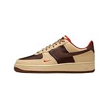 Nike Air Force 1 '07 Men's Shoes (HQ3447-222, Light British Tan/Sesame/Picante Red/Cacao Wow) Size 11.5