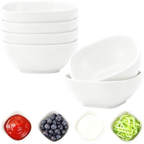 6 Pack Unbreakable Dipping Bowls, 4.5 OZ Wheat Straw Soy Sauce Dishes