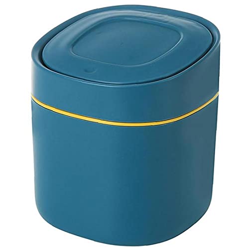 TOSSPER Papelera De Escritorio, Mini Bote De Basura con Tapa Tabla Cubo De Basura De Papel Pequeña Cesta De Fruta Shell Cuba De Almacenamiento para Office Cocina