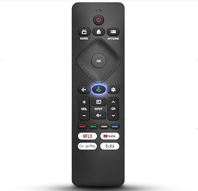 Voice Universal Remote Control for Philips Android/Google Smart TV 75PUL7552/F7 55PUL7552/F7 50PUL7552/F7 65PUL7552/F7 43PUL7652/F7 Replacement for Philips TV Remote